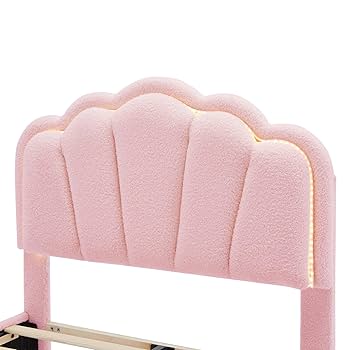 prime-roseさま専用ページ Amazon.com: ZLBYCNX Pink Girls Twin Bed Frame with